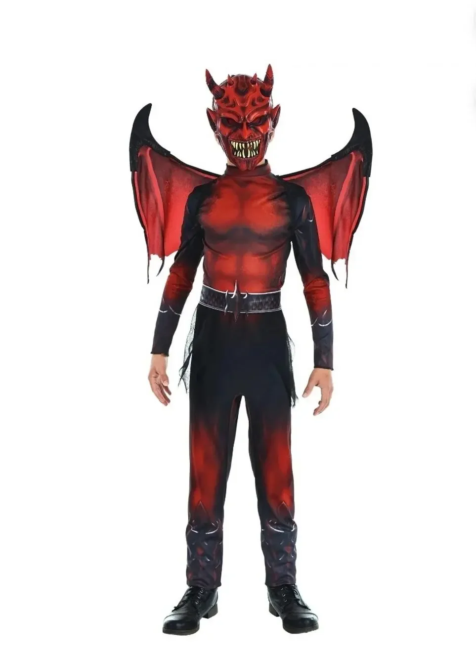 NEW! Devil Monster Demon Red Black Child L Halloween Costume Complete Outfit